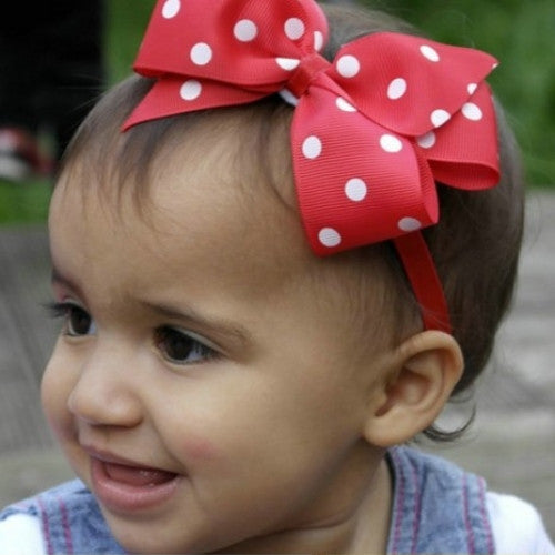 Ribbon Polka Dot Elastic Headband