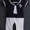 Sailor Collar Costume Suit Grow Romper Pants